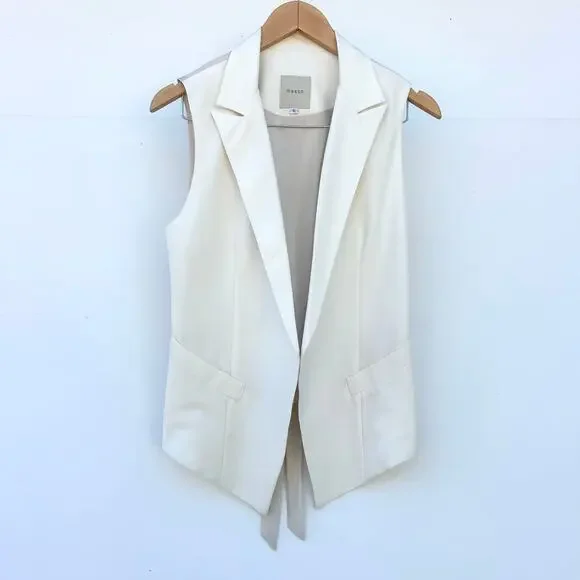 Mason Tailored White Ivory Vest Waistcoat 6 Sleeveless Quiet Luxury Menswear - Picture 2 of 9